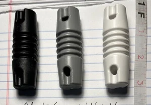 2 WHITE NYLON SOLID DOG BONE DIPOLE END INSULATORS. 3” LONG HAM CB SWL  FAST - Zdjęcie 1 z 3