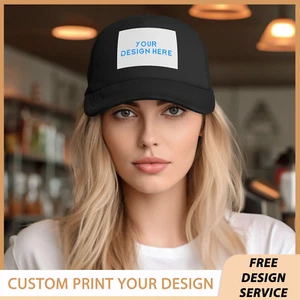 Sombrero de Camionero Personalizado Snapback Malla Espalda Personalizada Regalo Cualquier Texto Logo Foto - Imagen 1 de 8