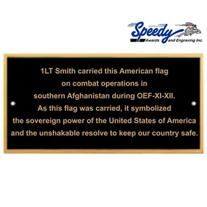 BRASS PICTURE FRAME ART MEMORIAL LABEL TAG 1.5" x 3.75" FREE ENGRAVING FAST SHIP - Picture 1 of 5