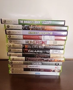 Lot of 13 Xbox 360 Games Madden 11, Gears Of War Rainbow Six Vegas 2 Bulletstorm - Picture 1 of 4