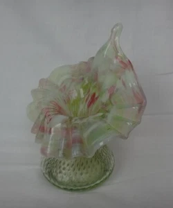Victorian Jack in the Pulpit Splatter Vase - Uranium glass - Picture 1 of 12