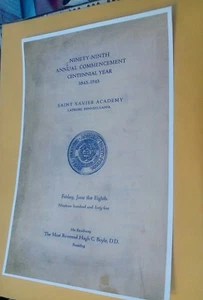 1945 St. Saint Xavier Academy Latrobe Beatty Pa Centennial Year Commencement NEW - Picture 1 of 3