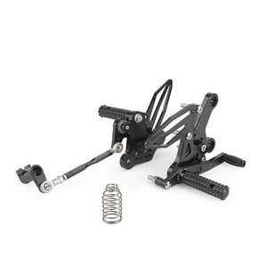 Rearsets Adjustable Foot Pegs Rest For Kawasaki EX Ninja 250 400 18-22 Black - Picture 1 of 12