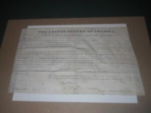 JOHN QUINCY ADAMS SIGNED LAND GRANT WITH A PSA/DNA LOA PRESIDENT AUTO