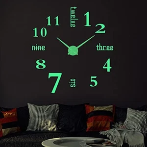 Reloj De Pared 3D Sticker Pegatinas Colgante Decoracion Hogar Casa Oficina - Picture 1 of 12
