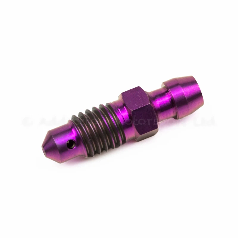 ADDICTION 1x Vite Nipplo Spurgo Titanio Viola M8 x 1,25 per Pinza Anteriore Ducati Diavel