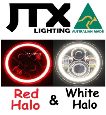Faros LED 7" ROJO y BLANCO Fiat 850 600 1500-2300 1500 132 130  Foto 1 de 4