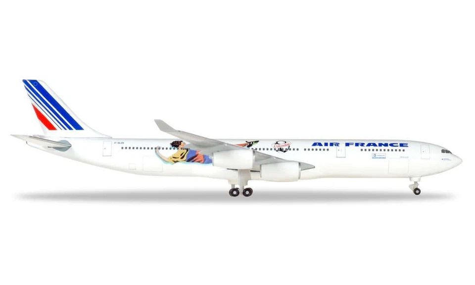New! Herpa 531412 Air France Airbus A340-300 - France 1998 reg. F-GLZK - 1:500 - Image 1 of 1