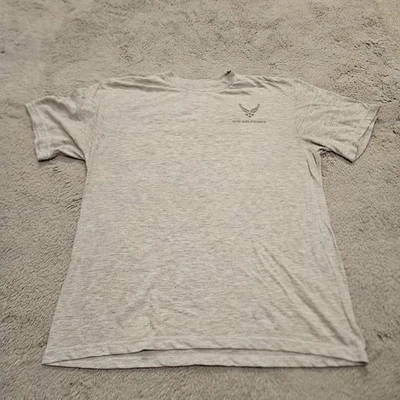 Large L US Air Force USAF Reflective PT Silver Short Sleeve Gray T-Shirt shirt - Image 1 of 4