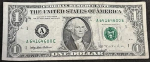 1995 Boston $1 Bill Repeat 64 64 Double 00’s Pair Of 4’s - Picture 1 of 2