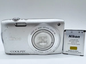 Nikon COOLPIX S3300 Silver Compact Digital Camera USED TESTED from Japan - Picture 1 of 22