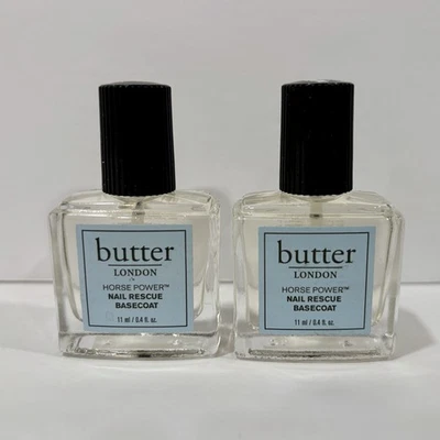 Butter London Horse Power 2x 0,4 oz. Esmalte de uñas Nail Rescueat tamaño completo Foto 1 de 3