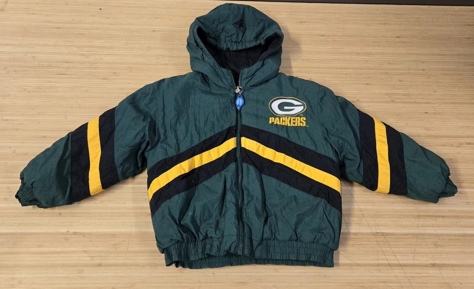 Chaqueta De Colección Green Bay Packers Juvenil Mediana NFL Fútbol Mighty Mac Años 90 Foto 1 de 4