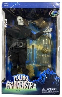 Figura de acción Young Frankenstein Igor Sideshow Collectibles 2001 12" pliegues nuevos Foto 1 de 4