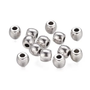Antik Silber Metall Legierung Perlen Fass Zwischenring 5x6 mm Packung mit 30 - Bild 1 von 1
