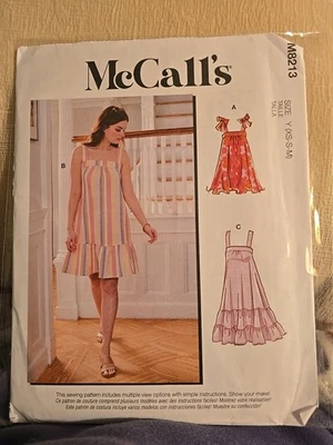 McCall's M8213 Misses XS to M Loose Fitting Tiered Sundresses Sewing Pattern New - Image 1 of 2