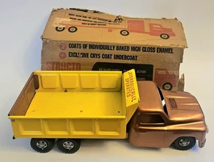 Camión de volteo Structo vintage controlado hidráulicamente acero prensado y caja original - Imagen 1 de 23