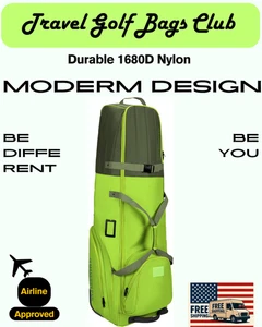 Golf Travel Bag with Wheels – Airline Approved, Padded Top, 3 Extra-Large Pocke - Picture 1 of 6