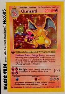 Charizard Pokémon Debit Credit Card Skin - Small Chip - Matte - Picture 1 of 4