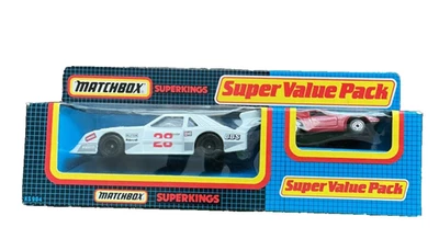 Vintage 1992 Matchbox SuperKings Super Value Pack KS904 White Ford Mustang - Image 1 of 4