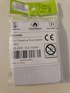 NEW 3-in-1 Rotating Flat Plug Adapter 2-Prong Plug 2-Pack for Home Travel  - Picture 1 of 4