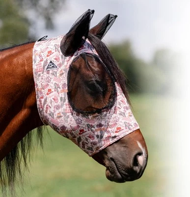 Cowgirl Pony Mask For Horses Smooth Stretchy Material With Forelock Opening - Image 1 of 2
