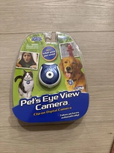 Uncle Milton 1538 Blue/White Pet's Eye View Clip On Digital Camera For Cat & Dog - Picture 1 of 2