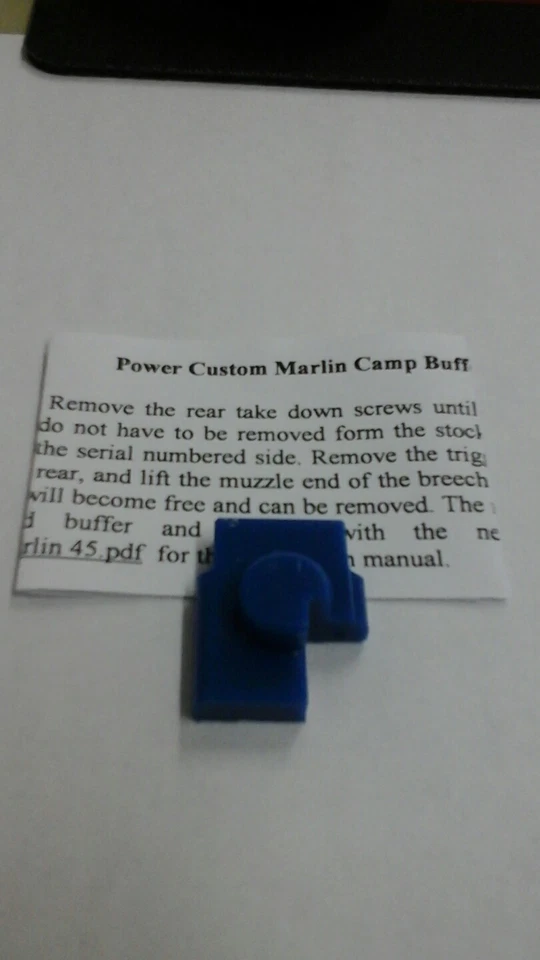 Power Custom Marlin Camp Carbine Recoil Buffer 9mm 45acp
