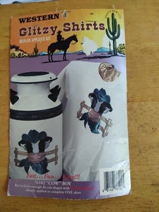 WESTERN GLITZY IRON APPLIQUE KIT "COW" BOY #76102 - Picture 1 of 7