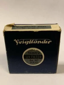 Voightlander UV Lens Filter 54mm 317/54 in Box - Picture 1 of 7