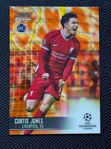 Topps 20-21 Chrome Stadium Club Liverpool Curtis Jones Rookie Orange lightening - Picture 1 of 2