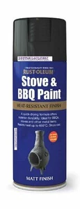 Rust-Oleum Stove & BBQ High Temperature Heat Proof Black Matt Spray Paint New - Picture 1 of 3