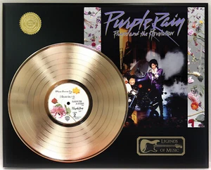 Prince - Purple Rain Gold LP Record Plaque Display - Picture 1 of 3