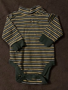 Langarm Baby Junge Body Rollkragen, Streifen, Gr. 12 Monate, Green Bay Packers - Bild 1 von 3