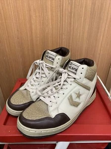 CONVERSE BROWN WEAPON LEATHER SNEAKERS MEN'S SIZE UK 9 EU 44 very RARE hi top - Picture 1 of 7