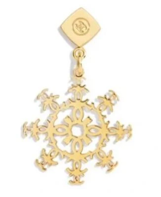 Floco de neve Chanel clássico dourado *edição limitada* com bolsa de cordão Chanel - Imagem 1 de 3