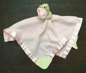 Classic Pooh Bear Baby Lovey Pink Plush Krinkle Teether - Picture 1 of 5
