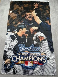 Vintage 2009 New York Yankees World Series Champs Flag Size 5 x 3 ft Posada CC - Picture 1 of 10