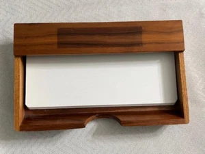 VINTAGE 1970'S IBM WOOD PUNCH CARD TRAY HOLDS 100 CARDS - Picture 1 of 2
