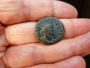 More details for ancient roman bronze antoninianus allectus 293-296 ad  london mint - [my ref e]
