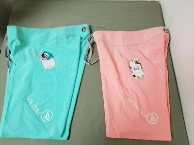 New Womens Volcom Simply Solid 11" Board Shorts.    2 Colors to Choose. - Image 1 of 4
