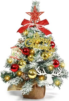 Weihnachtsbaum Klein Künstlich 45cm Mini Tisch Tannenbaum mit Beleuchtung C740 - Bild 1 von 4