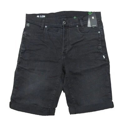Pantalones Cortos de Denim G-Star Raw Para Hombre Usados en Negro Onyx Nero Negro Elastizados D-Staq Foto 1 de 3