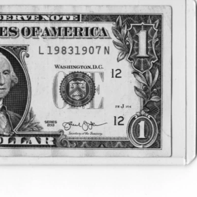 $1 BIRTHDAY NOTE "19831907"; JULY 19, 1983; REVERSE TOMBSTONE 1907 - 1983 - Image 1 of 3