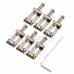 6PCS Guitar Bridge Tremolo Saddles for Fender Strat Tele Electric Guitar - Picture 1 of 6