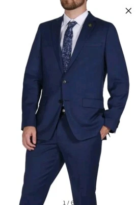 New! Cricketer Wool Blend Blazer Jacket  48 R Navy Two Button Jacket Mens Sports - Image 1 of 4