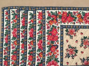 Vera Bradley Indiana seltene 6 ausverkaufte Vintage Tee Garten Tischsets Top - Bild 1 von 5