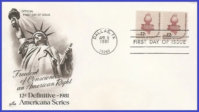 USA5 #1816 U/A ARTCRAFT FDC STR2  Liberty Tourch - Image 1 of 1