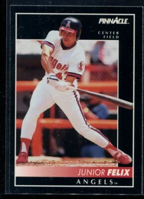 1992 Score Pinnacle Baseball Junior Felix #220 California Angels - Image 1 of 2