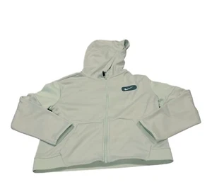 Nike DRI-FIT Hoodie Jacket Kid's Large Sky Blue Full Zip Swoosh Logo Sports Wear - Picture 1 of 11